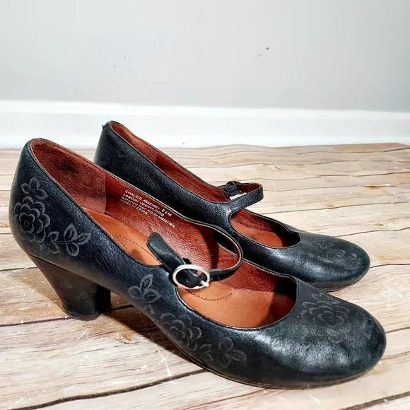 Naya black floral Chalice Mary Jane heels 8.5 - Picture 12 of 12